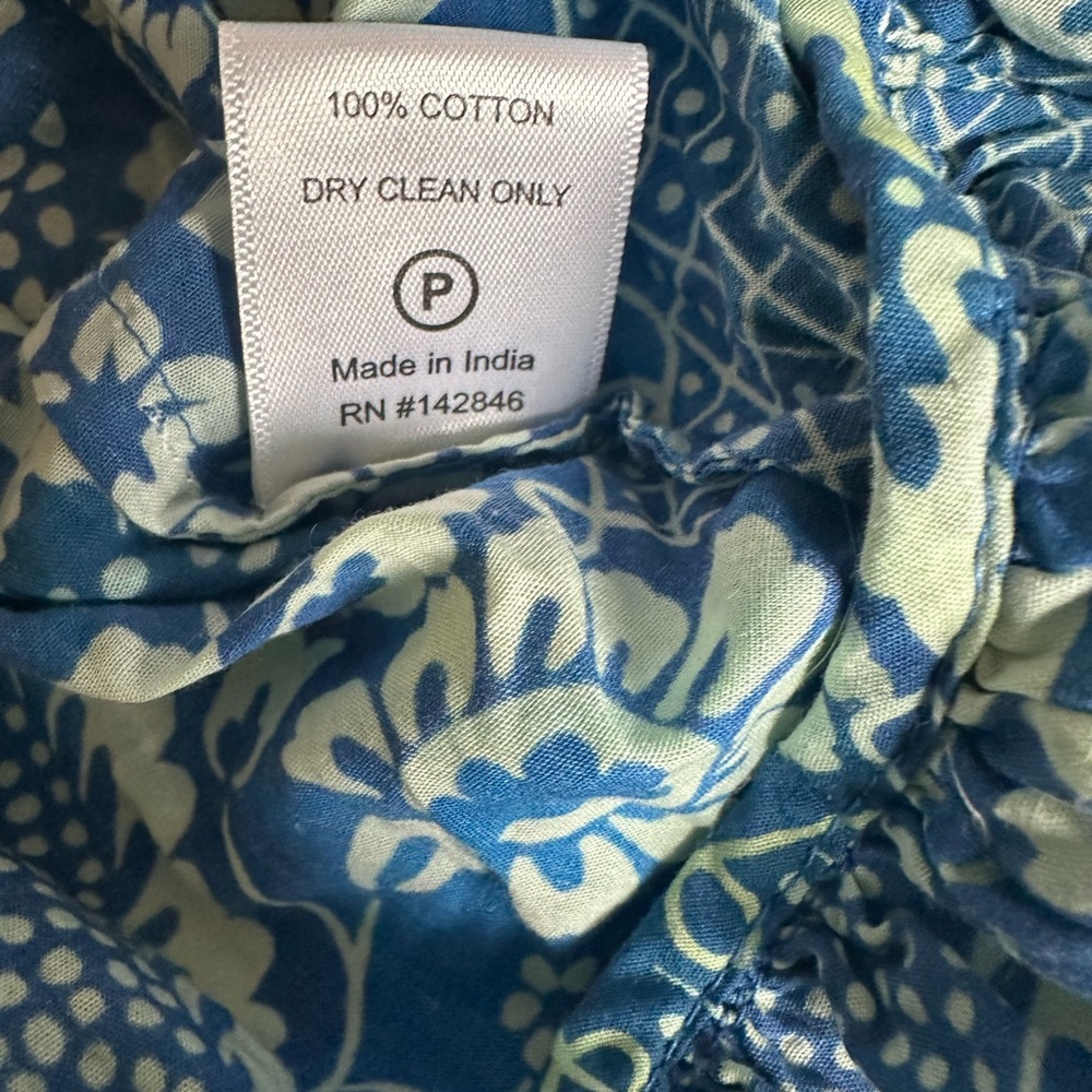 Floral Blue Ruffle Top - Picture 4 of 4